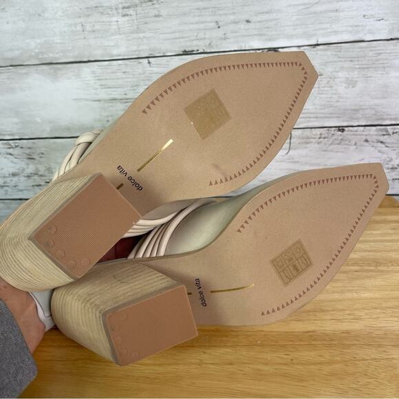 Dolce Vita Sita Suede Heeled Mules Size 8 - Picture 4 of 5